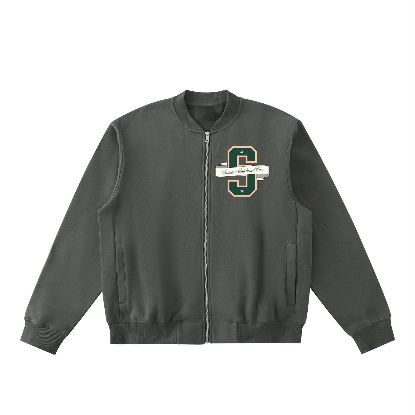 Essential,Zip-Up,Unisex,Fleeced,Jacket